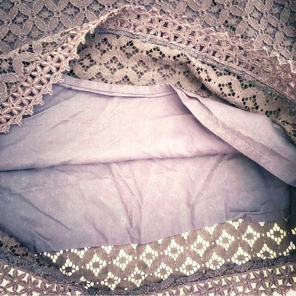 Merona Blue Sleeveless Lace Crochet Top, Size Small - Picture 4 of 8